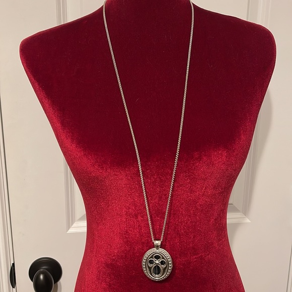 Brighton Black Onyx Pendant EUC - Picture 2 of 5